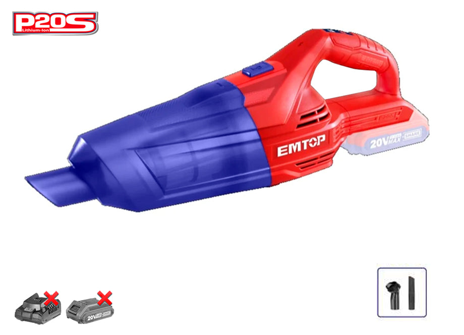 Aspirador Portatil Bateria 20V 0,5L EMTOP - P20S (no Incluye Batería Ni Cargador)