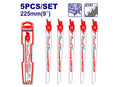 Blister 5 Sierras Madera Para Sierra Sable Hcs (225mm ) EMTOP