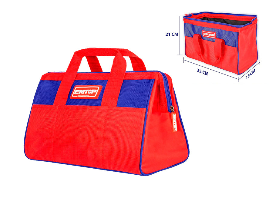 Bolsa Portaherramientas 13" 12KG Con Bolsillo Externo EMTOP