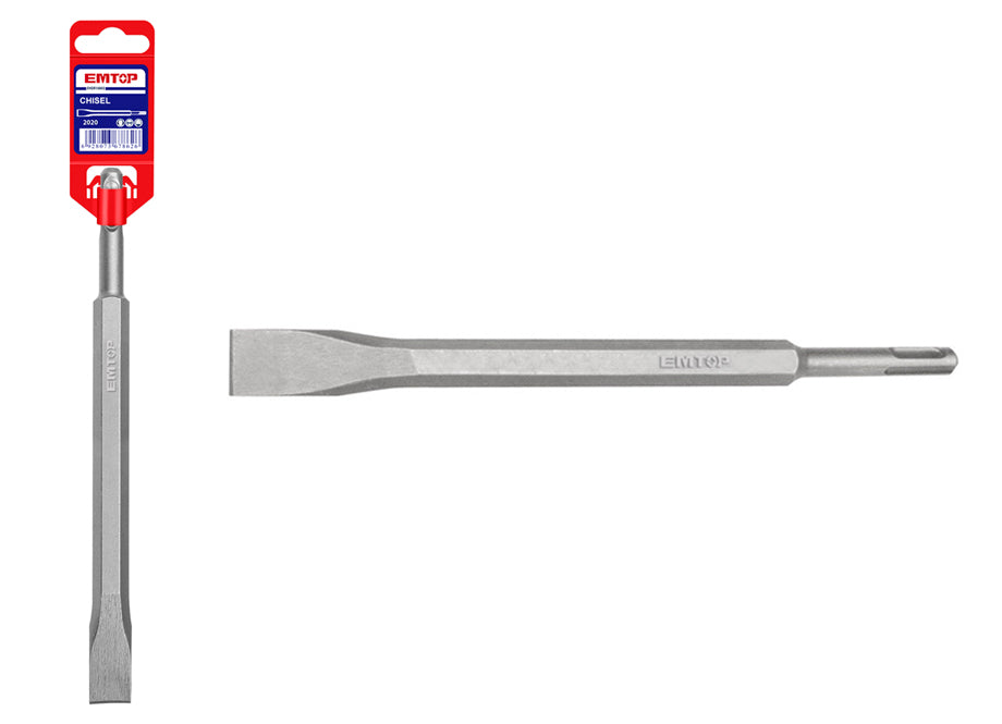 Cincel Plano SDS Plus Para Martillo (14x250 - 20mm) EMTOP