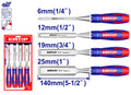 Conjunto 4 Formones Madera 140MM Cr-v (6mm, 12mm, 19mm, 25mm) EMTOP