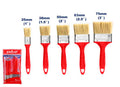 Conjunto 5 Brochas Pintor - EMTOP (1x1" - 1x1.5" - 1x2" - 1x2.5" - 1x3" - Mango Plastico)