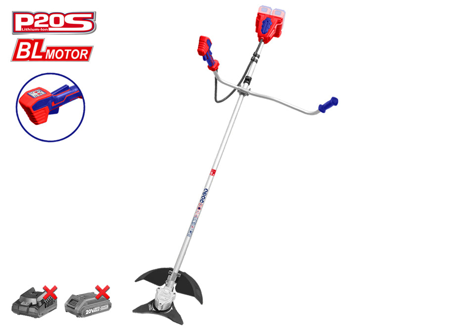 Desbrozadora Bateria 40V (20+20) EMTOP - P20S - (no Incluye Bateria Ni Cargador)