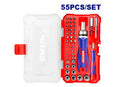 Destornillador Con Punteras Y Llaves Intercambiables - 55 Pcs - E,mtop