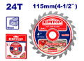 Disco Corte 24 Dientes Madera Amoladora 115MM EMTOP