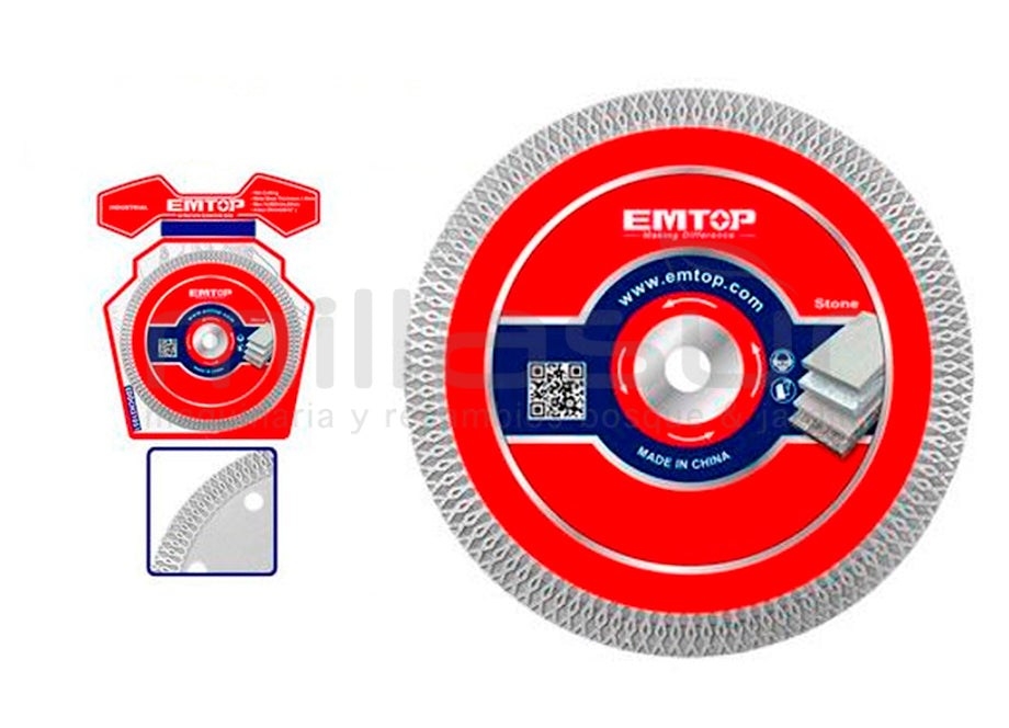 Disco Corte Malla Diamante Ultrafino Para Azulejo 125MM 1.4MM EMTOP