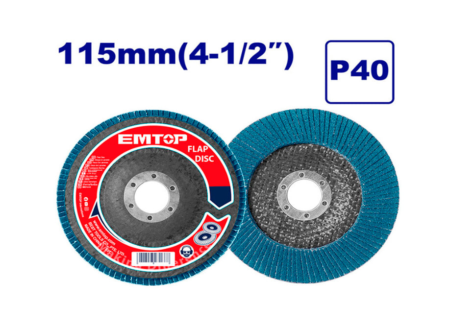 Disco Lija Milhojas P40 - Zirconio - Amoladora 115MM EMTOP