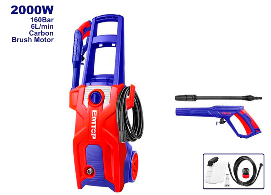 Hidrolimpiadora 2000W - 160BAR - 6.0L/min EMTOP