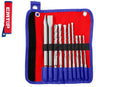 Juego 8 Brocas (6x-8x-10x160mm -8x-10x-12x-14x-16x210mm) + 2 Cinceles (14x250) SDS Plus EMTOP