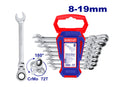 Juego De Llaves Carraca Articulada 8-19MM 8 Pcs (8, 10, 12, 13, 14, 15, 17, 19) EMTOP