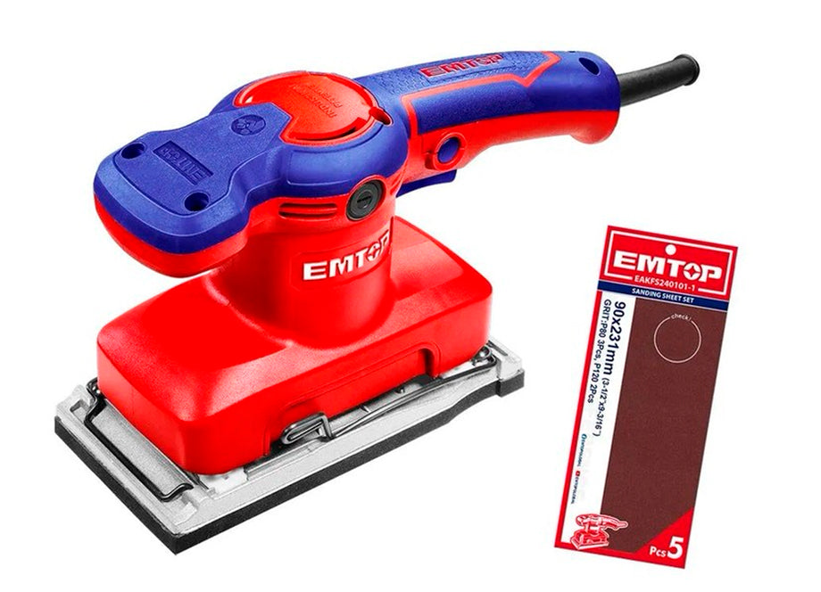 Lijadora Electrica 320W EMTOP (incluye 5 Lijas)
