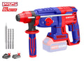 Martillo SDS Plus Bateria EMTOP 20V 2J 26mm P20S (incluye 3 Brocas Y 1 Cincel)