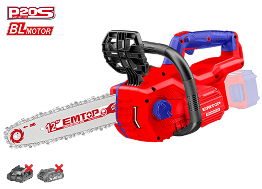 Motosierra Bateria 12" 20V EMTOP - P20S Brushless (no Incluye Bateria Ni Cargador)