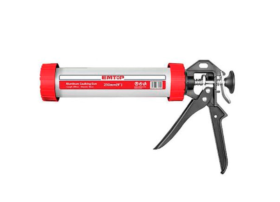 Pistola Aluminio 9" Aplicacion Silicona - Largo 230mm Diametro 51mm EMTOP