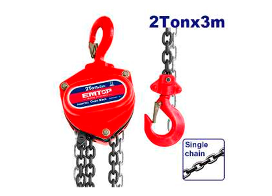 Polipasto De Cadena 2TON 3M EMTOP