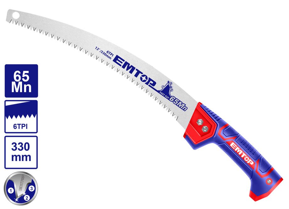 Serrucho Poda 13" 330mm EMTOP (triple Dentado)