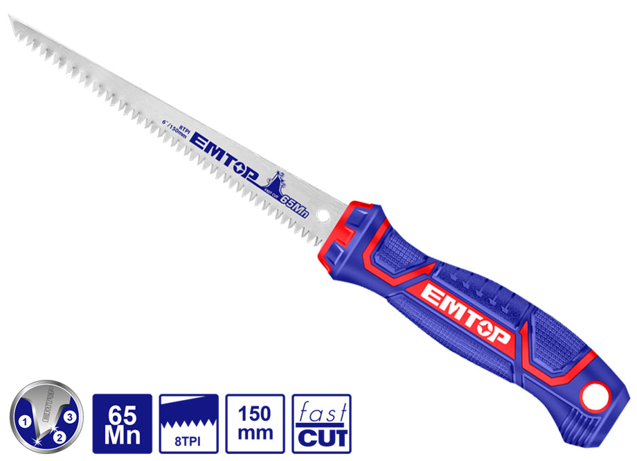 Serrucho Recto 6" 150mm EMTOP (triple Dentado)