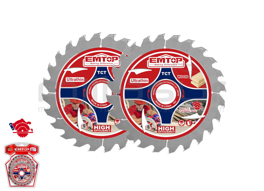 Set 2 Discos Widia 165 Mm -24 Dientes Sierra Circular ELCS201650