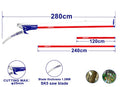Tijera + Serrucho Telescopica Con Doble Polea - 2.8M - EMTOP (diametro Corte 25mm)